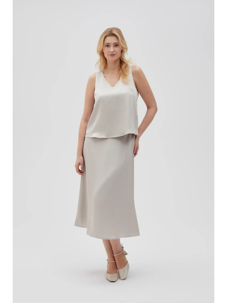 Moodo Fustă midi bej Moodo