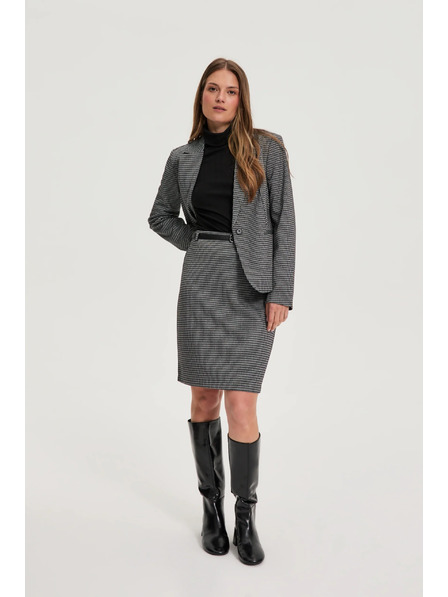 Moodo Fustă în carouri gri Moodo