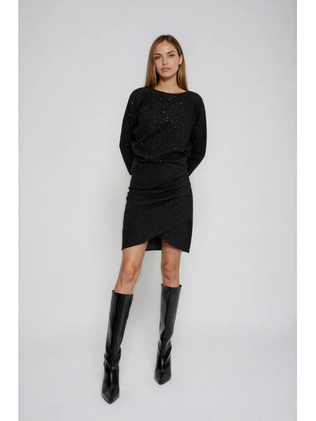 Moodo Fustă neagră plisată Moodo