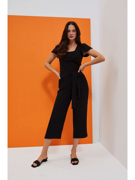 Moodo Pantaloni cu șnur în talie Moodo