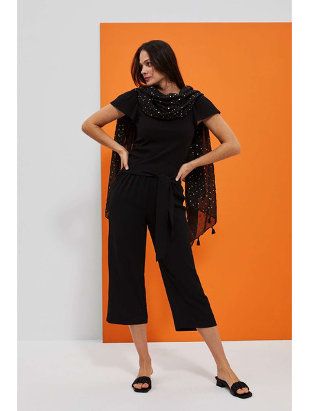 Moodo Pantaloni cu șnur în talie Moodo