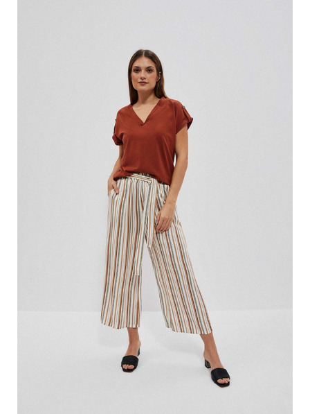 Moodo Fustă-pantalon în dungi, perlată Moodo