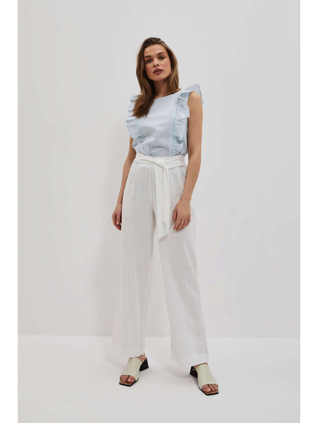 Moodo Pantaloni din in cu tăietură largă Moodo