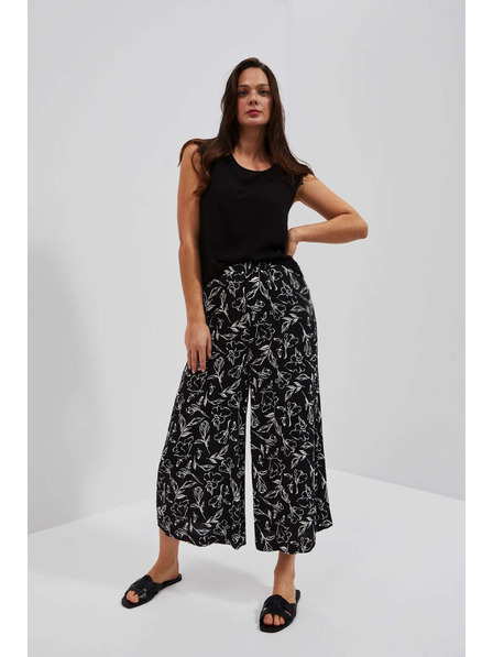 Moodo Pantaloni cu imprimeu floral Moodo