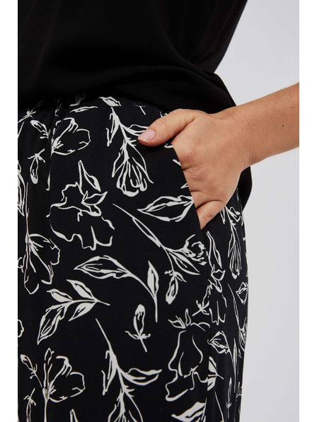 Moodo Pantaloni cu imprimeu floral Moodo