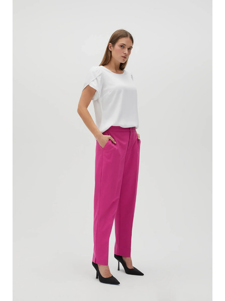 Moodo Pantaloni fucsia cu tăietură dreaptă Moodo