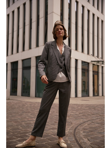 Moodo Pantaloni gri cu model pepito Moodo