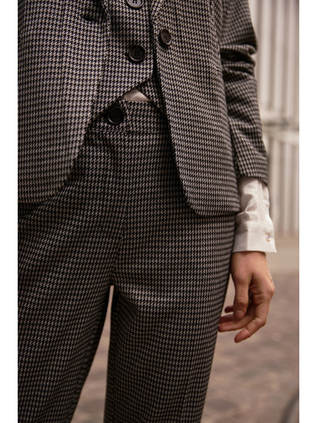 Moodo Pantaloni gri cu model pepito Moodo