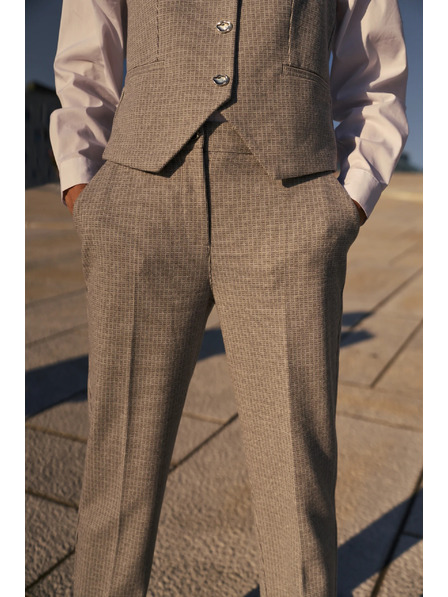 Moodo Pantaloni gri cu textură Moodo