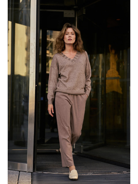 Moodo Pantaloni țigărești maro Moodo