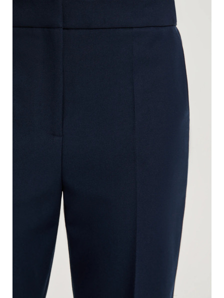 Moodo Pantaloni bleumarin drepți în țesătură tweed Moodo