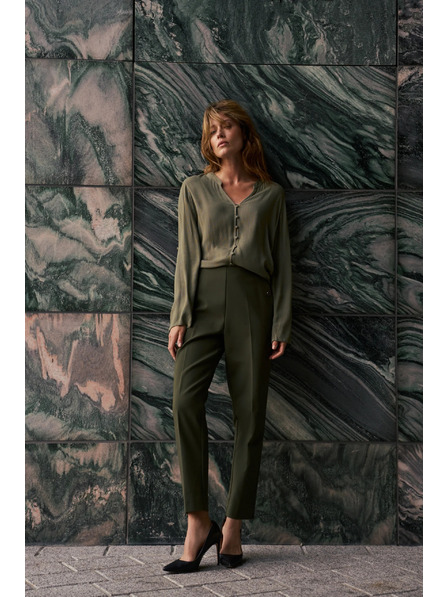 Moodo Pantaloni țigărești măslinie închisă Moodo