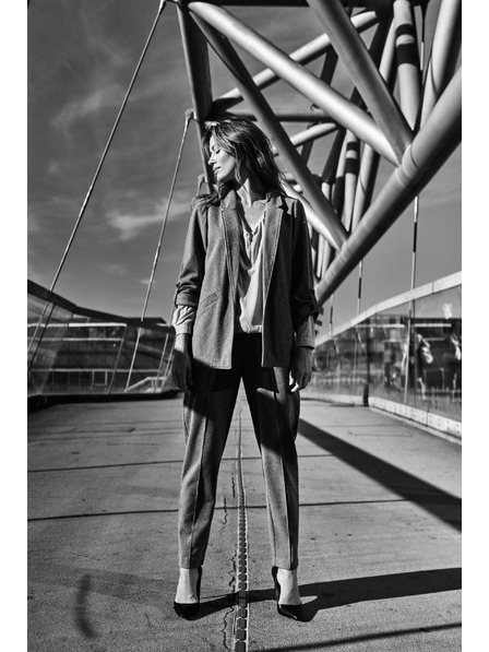 Moodo Pantaloni țigărești gri Moodo