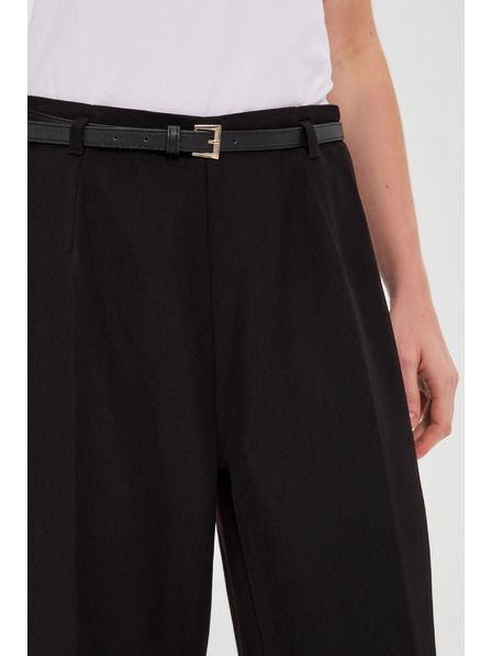 Moodo Pantaloni negri cu curea Moodo
