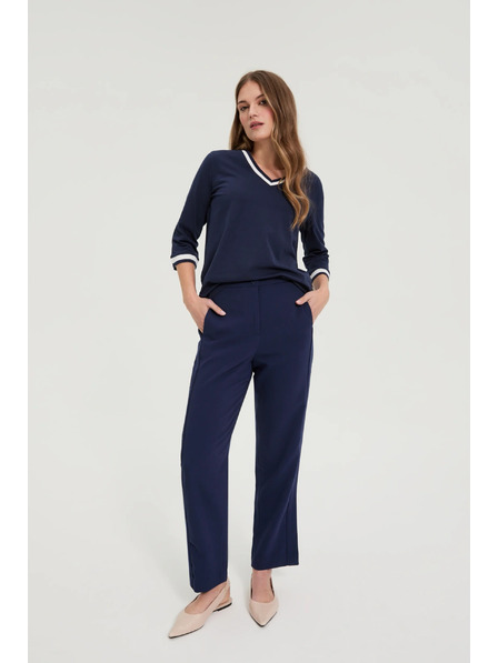 Moodo Pantaloni netezi bleumarin Moodo