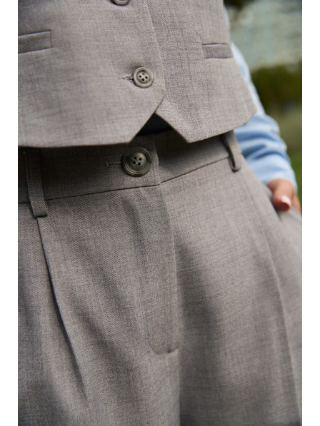 Moodo Pantaloni gri cu textură Moodo