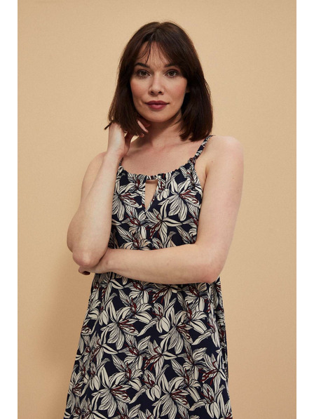 Moodo Rochie din viscoză cu imprimeu floral Moodo