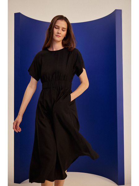 Moodo Rochie din viscoză neagră Moodo