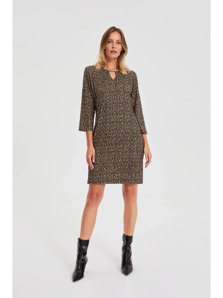 Moodo Rochie neagră cu model discret Moodo