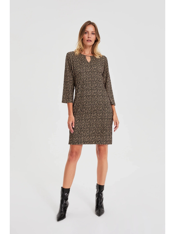 Moodo Rochie neagră cu model discret Moodo
