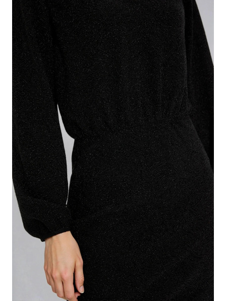 Moodo Rochie lucioasă neagră Moodo