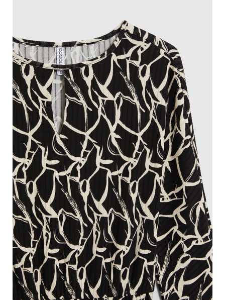 Moodo Rochie cu imprimeu neagră Moodo