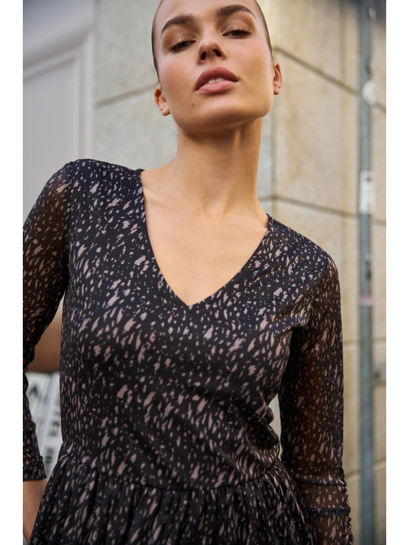Moodo Rochie midi neagră Moodo