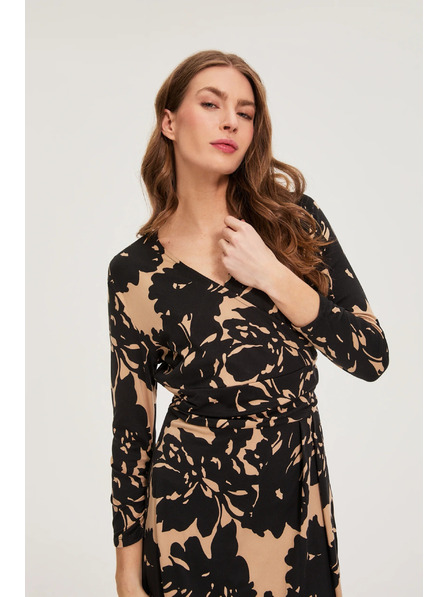 Moodo Rochie cu imprimeu neagră Moodo