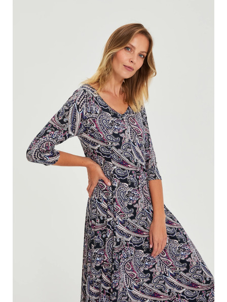 Moodo Rochie albastru închis cu model paisley Moodo