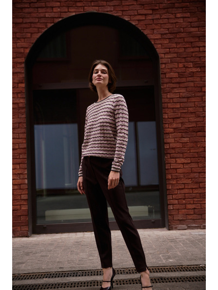 Moodo Pulover bej cu dungi Moodo