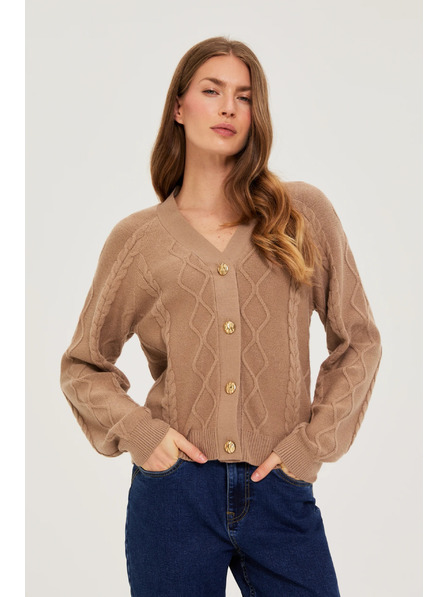 Moodo Cardigan tricotat bej Moodo