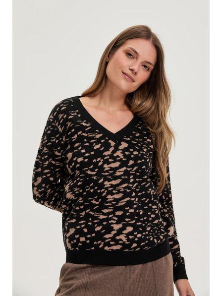 Moodo Pulover cu design simplu negru Moodo