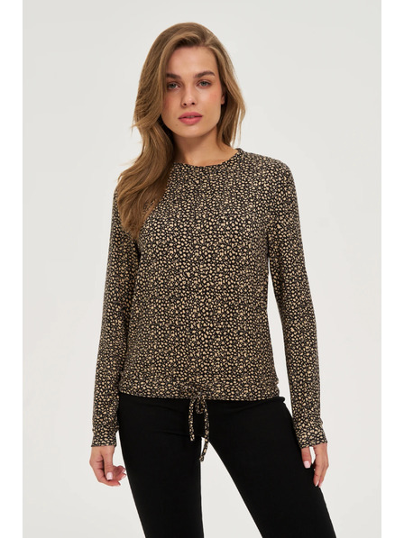 Moodo Pulover cu model fin bej Moodo