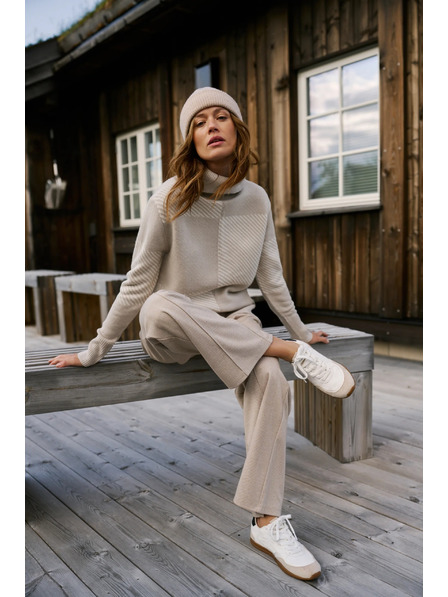 Moodo Pulover cu guler bej Moodo