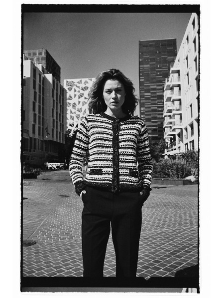 Moodo Jachetă neagră cu dungi Moodo