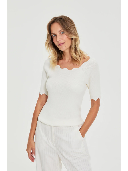 Moodo Pulover alb mulat Moodo