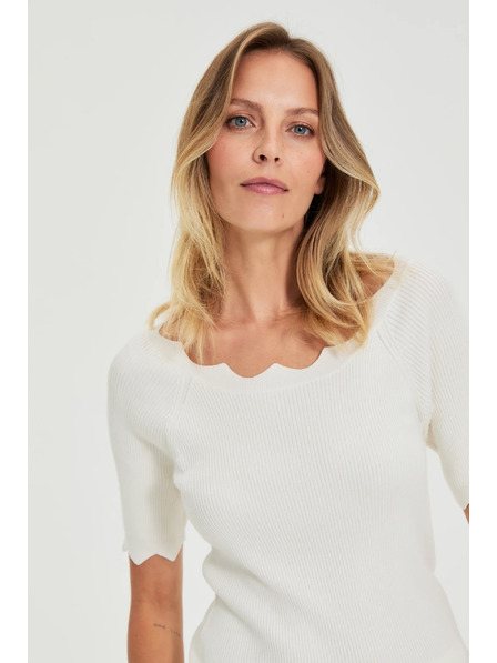 Moodo Pulover alb mulat Moodo