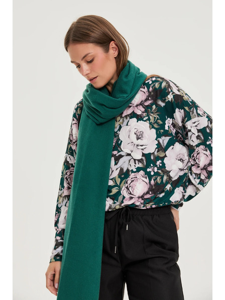 Moodo Șal cu ciucuri verde Moodo