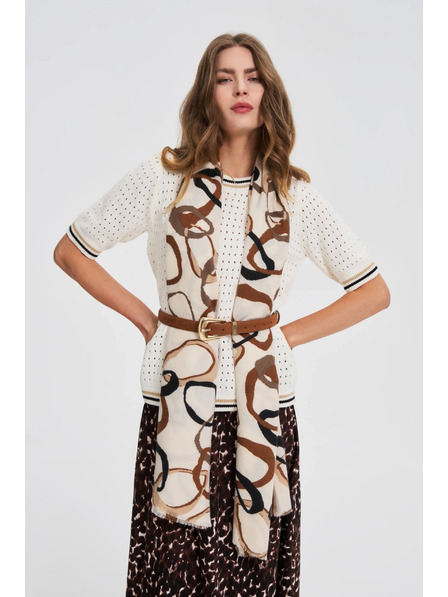 Moodo Șal cu model bej Moodo