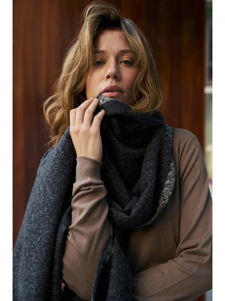 Moodo Șal neted gri-închis Moodo