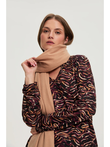 Moodo Șal cu ciucuri bej Moodo