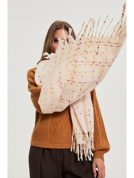 Moodo Șal cu ciucuri roz Moodo