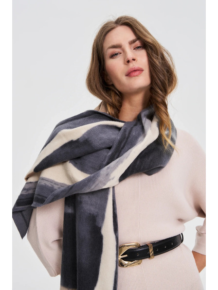 Moodo Șal cu model gri-închis Moodo