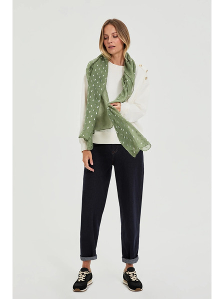 Moodo Șal cu imprimeu măsliniu Moodo