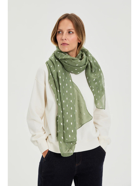 Moodo Șal cu imprimeu măsliniu Moodo