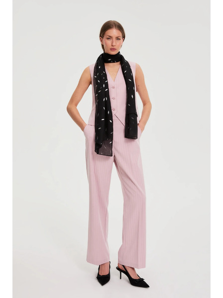 Moodo Șal cu imprimeu metalic negru Moodo