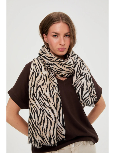 Moodo Șal cu model animal bej Moodo