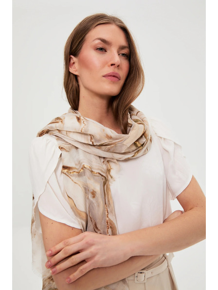 Moodo Șal în model marmurat bej Moodo