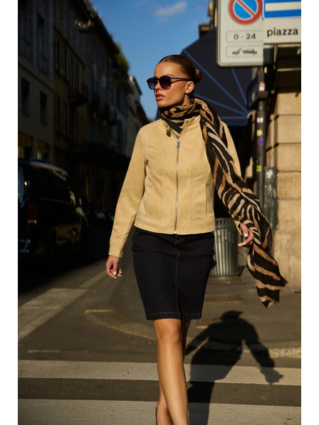 Moodo Șal cu model animal negru Moodo