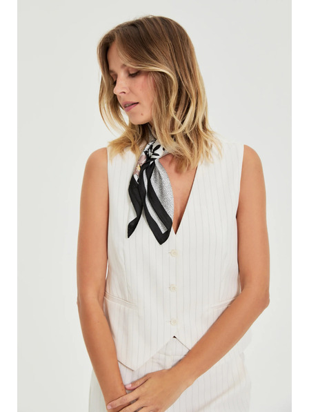 Moodo Batistă cu model floral neagră Moodo